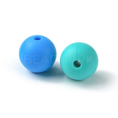 40Pcs 8 Colors Food Grade Eco-Friendly Silicone Focal Beads SIL-FS0001-20-1