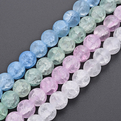 Crackle Glass Beads Strands GLAA-S192-D-008-1