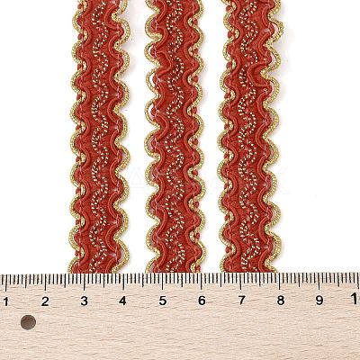 12M Metallic Polyester Braided Lace Trim Ribbons OCOR-WH0060-73C-1