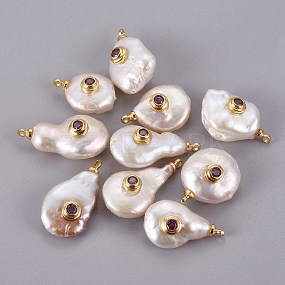 Natural Cultured Freshwater Pearl Pendants PEAR-F008-31G-07-1
