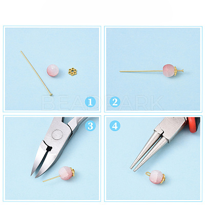 Brass Flat Head Pins KK-YW0004-02B-G-1