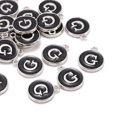 Platinum Plated Alloy Charms LS-ENAM-S118-02G-P-1