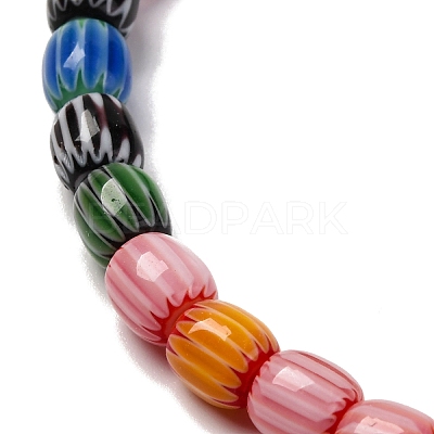 Handmade Lampwork Chevron Beads Strands LAMP-K041-01A-03-1