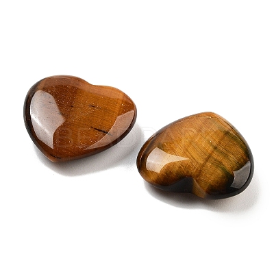 Heart Natural Tiger Eye Palm Stones G-C134-06A-13-1