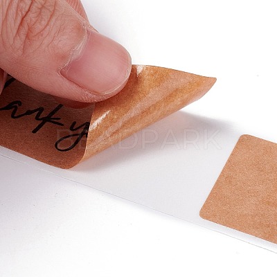Rectangle Thank You Theme Paper Stickers DIY-B041-33B-1