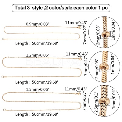 304 Stainless Steel Round Snake Chain Necklace Making NJEW-UN0001-08-1