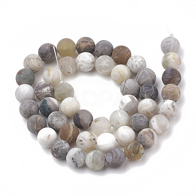 Natural Bamboo Leaf Agate Beads Strands X-G-T106-027-1