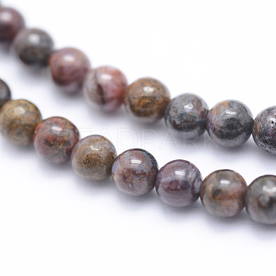 Natural Pietersite Beads Strands G-P336-01-4mm-1