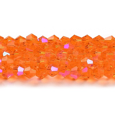 Transparent Electroplate Glass Beads Strands GLAA-F029-2mm-D11-1