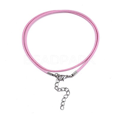 Waxed Cotton Cord Necklace Making MAK-S034-002-1