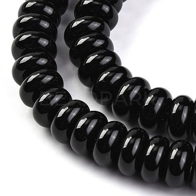 Natural Black Agate(Dyed & Heated) Beads Strands G-G177-F01-02-1