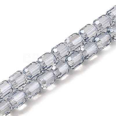 Electroplate Transparent Glass Beads Strands GLAA-C029-02A-05-1