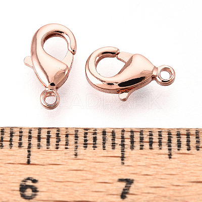 Brass Lobster Claw Clasps KK-YW0004-01A-RG-1