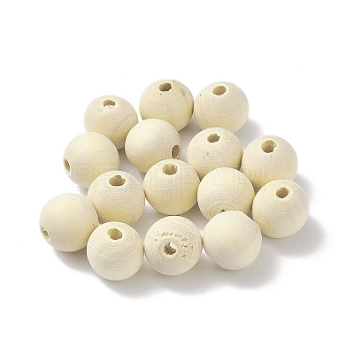 (Defective Closeout Sale: Spotted) Unfinished Natural Wood Beads LS-WOOD-XCP0001-57-1