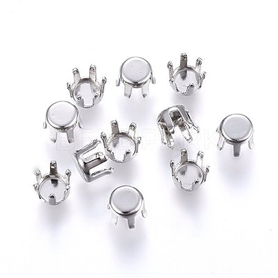 304 Stainless Steel Rhinestone Claw Settings STAS-H474-01P-10mm-1