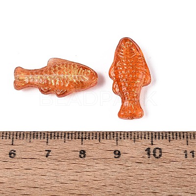 Baking Paint Transparent Glass Beads DGLA-N018-22E-1