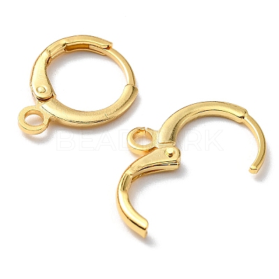 Brass Huggie Hoop Earring Findings KK-YW0001-51-1