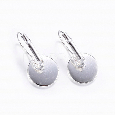 Brass Leverback Earring Findings X-KK-H023-S-NR-1