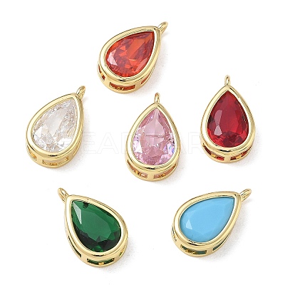 Brass Pave Cubic Zirconia Pendants KK-CBA56EF-34B-G-1