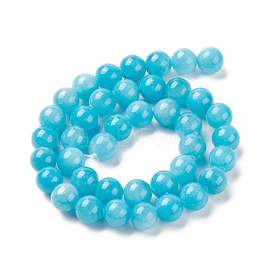 Natural Mashan Jade Round Beads Strands G-D263-10mm-XS20-1