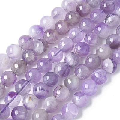 Natural Amethyst Beads Strands G-M445-8MM-01C-1