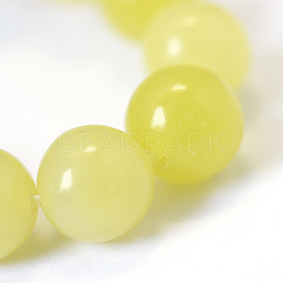 Natural Lemon Jade Round Bead Strands X-G-E334-6mm-07-1