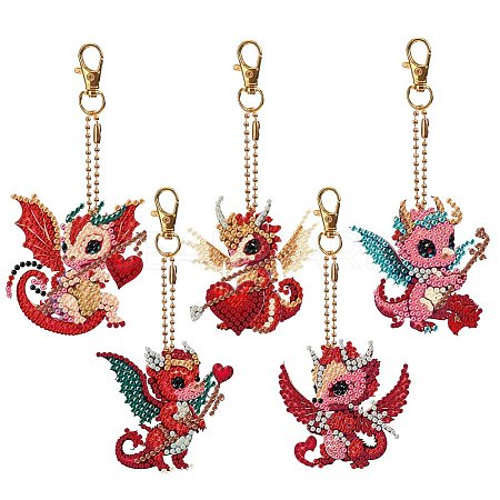 Dragon Diamond Painting Pendant Decoration Kits PW-WG83859-01-1