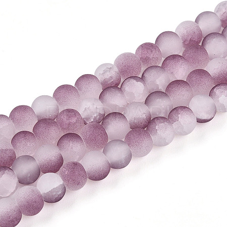 Crackle Glass Beads Strands GLAA-N009-6mm-05-1