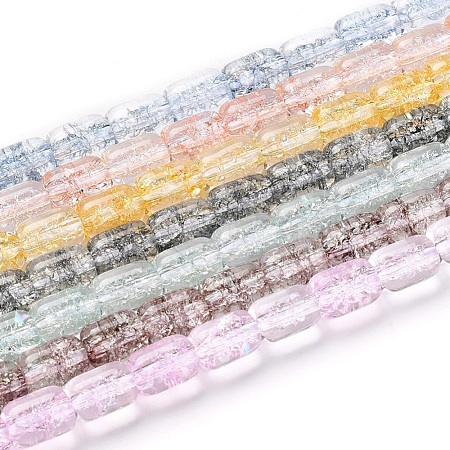 Transparent K9 Crackle Glass Beads Strands CCG-L003-A-1