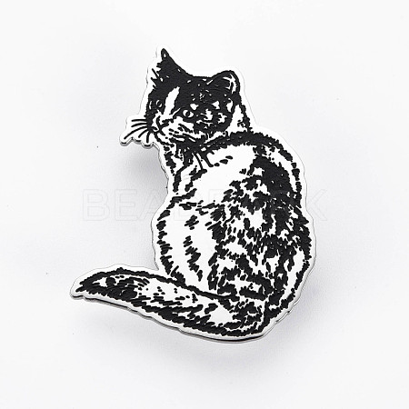 Cat Brooch JEWB-N007-007P-FF-1