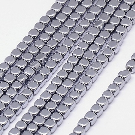 Electroplate Non-magnetic Synthetic Hematite Beads Strands G-J172-2x2mm-02-1