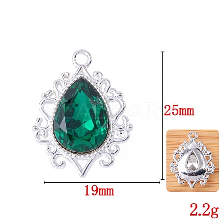 Glass Rhinestone Pendants FIND-WH0021-91S-012-1