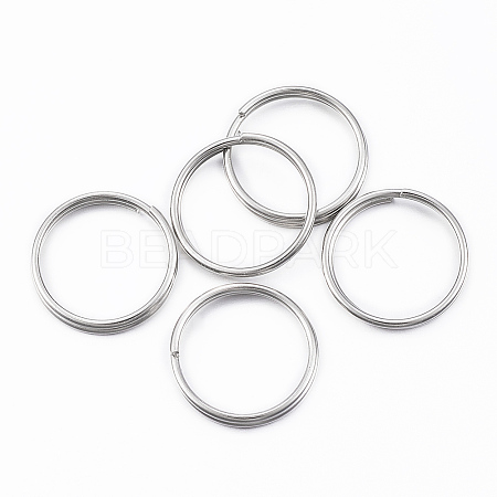 Tarnish Resistant 304 Stainless Steel Keychain Clasp Findings J0RBB011-1