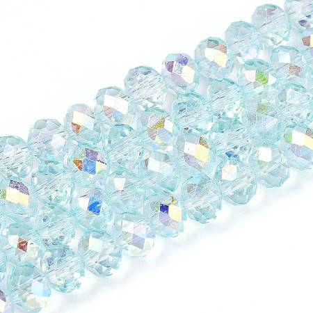 Transparent Glass Beads Strands EGLA-N016-6mm-01-1
