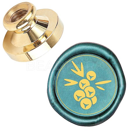 Wax Seal Brass Stamp Head AJEW-WH0209-094-1