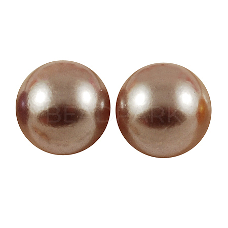ABS Plastic Imitation Pearl Cabochons SACR-S738-10mm-Z49-1