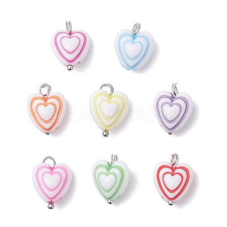 Opaque Acrylic Pendants PALLOY-JF04352-01-1