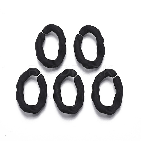 Spray Painted CCB Plastic Linking Rings CCB-R104-07-01-1
