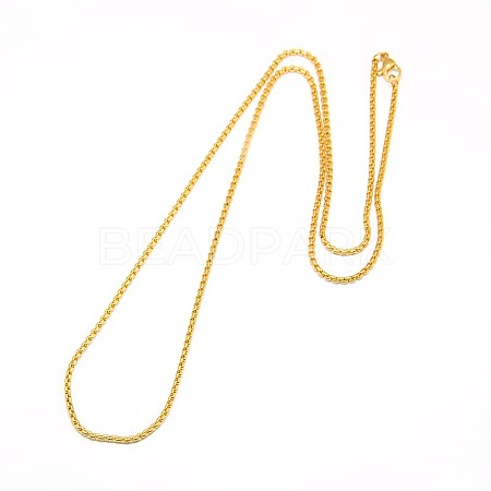 304 Stainless Steel Venetian Chain Necklace Making STAS-A028-N032G-1