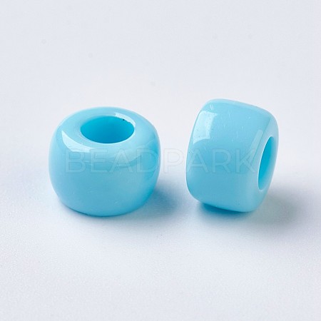 European Resin Large Hole Beads RESI-WH0002-06A-1