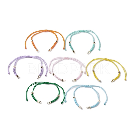 7 Colors Braided Nylon Cord Sets for DIY Bracelet Making AJEW-JB01240-1