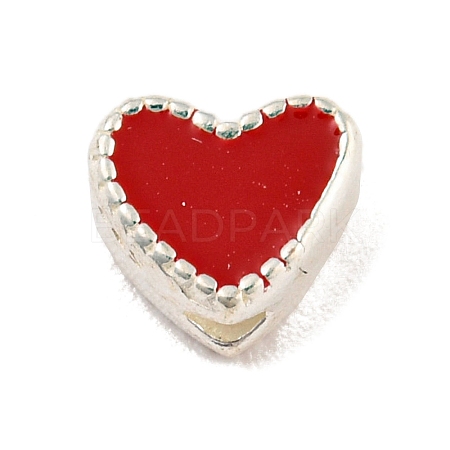 Heart Shape Silver 925 Sterling Silver Beads STER-A031-02D-1