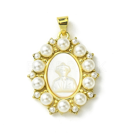 Eco-Friendly Brass Pendants KK-A204-02A-03G-1