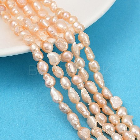 Natural Cultured Freshwater Pearl Beads Strands PEAR-P064-20H-02B-1