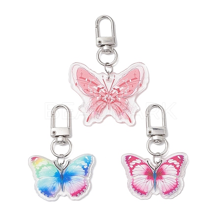 Butterfly Acrylic Pendant Decorations HJEW-JM02372-1