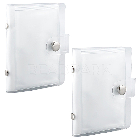 2Pcs PVC Mini Photocard Holder Book AJEW-SP0002-20A-05-1