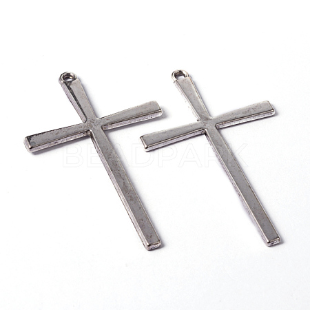 Tibetan Style Alloy Cross Large Pendants EAAA0100Y-NF-1
