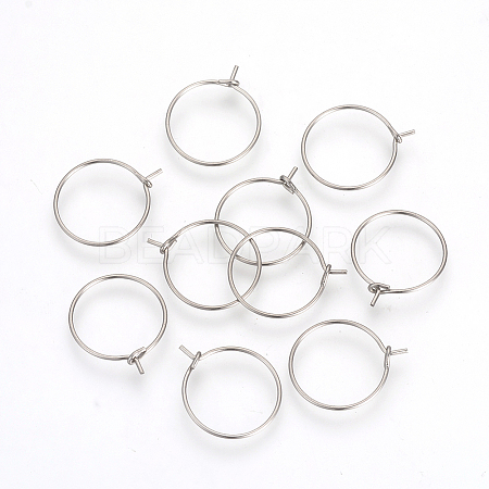 Tarnish Resistant 304 Stainless Steel Hoop Earrings LS-STAS-R071-40-1