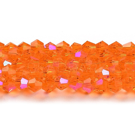 Transparent Electroplate Glass Beads Strands GLAA-F029-2mm-D11-1