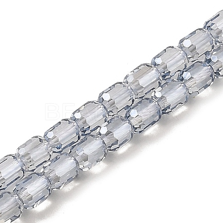Electroplate Transparent Glass Beads Strands GLAA-C029-02A-05-1